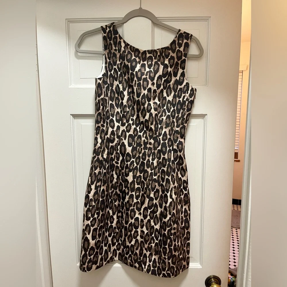 kate spade Leopard Print Mini Dress in Brown & Cream NWT
